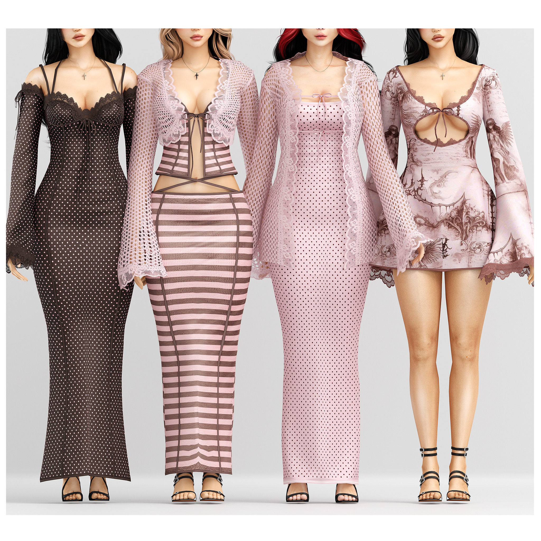 Скриншот мода Сет платьев Crimson Doll Set